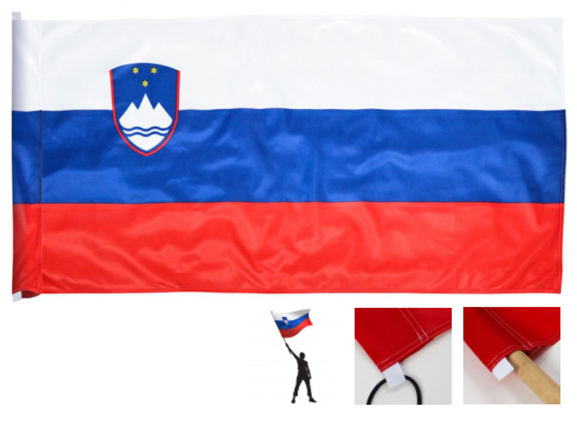 Slovenija zastava 140x70 cm z žepom za drog