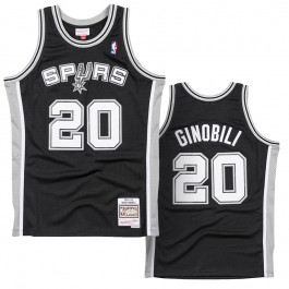 Mitchell & Ness San Antonio Spurs #20 Manu Ginobili black/white Swingman  Jersey