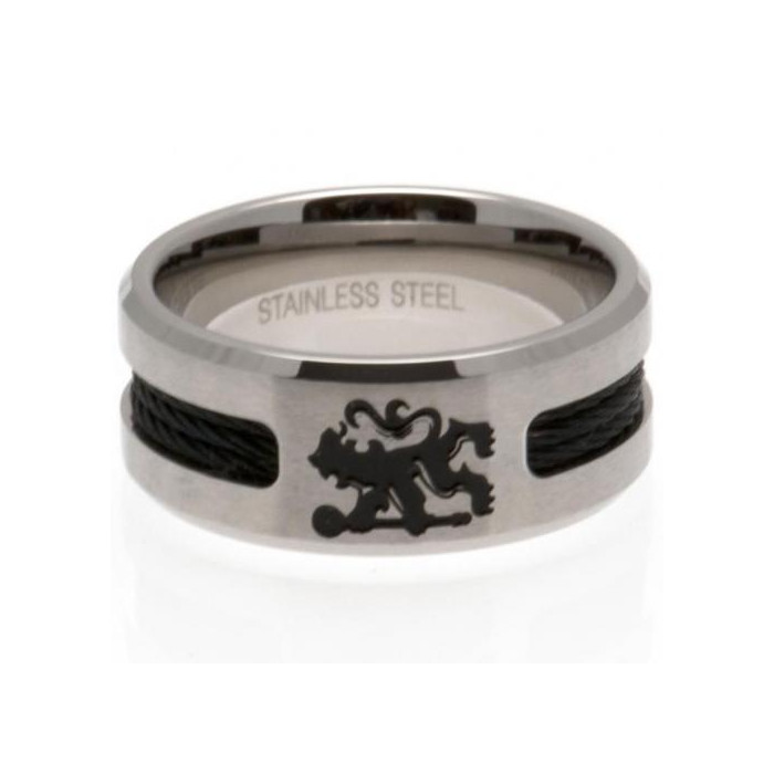 Chelsea Black Inlay prsten od nehrđajućeg čelika