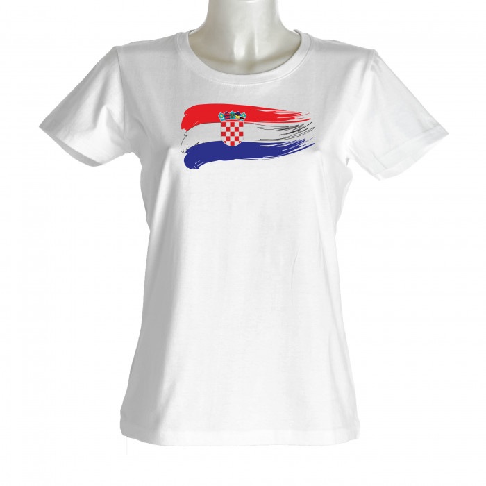 Kroatien Damen T-Shirt Flagge