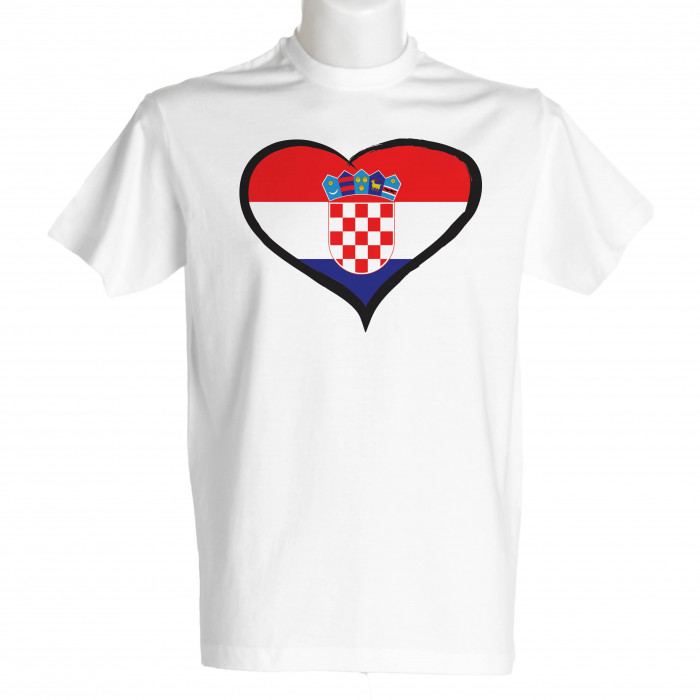 Hrvaška moška majica srce