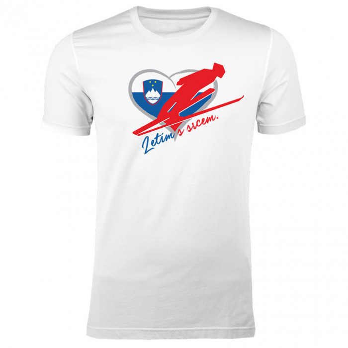 Slovenija T-shirt da uomo Volo con il cuore