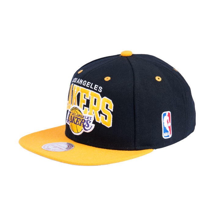Los Angeles Lakers Mitchell & Ness 2 Tone Team Arch Snapback cappellino