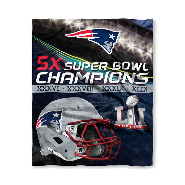 New England Patriots Northwest odeja Super Bowl LI Champions