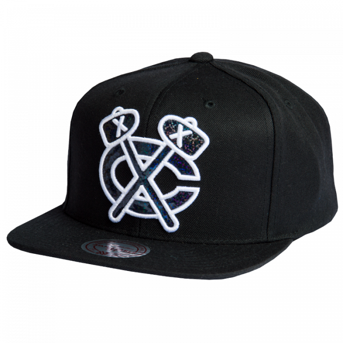 Chicago Blackhawks Mitchell & Ness Dark Hologram cappellino 