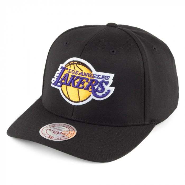 Los Angeles Lakers Mitchell & Ness Team Logo High Crown Flexfit 110 cappellino