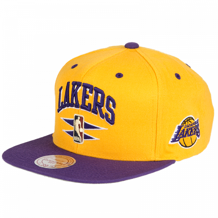 Los Angeles Lakers Mitchell & Ness Double Diamond Mütze