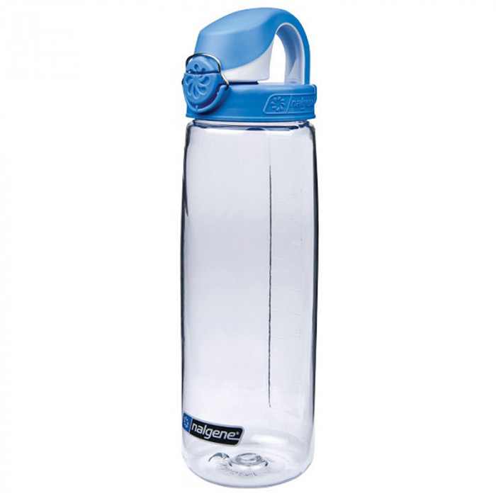 Nalgene Trinkflasche OTF 750 ml (5565-2024 durchsichtig, blauer Deckel)