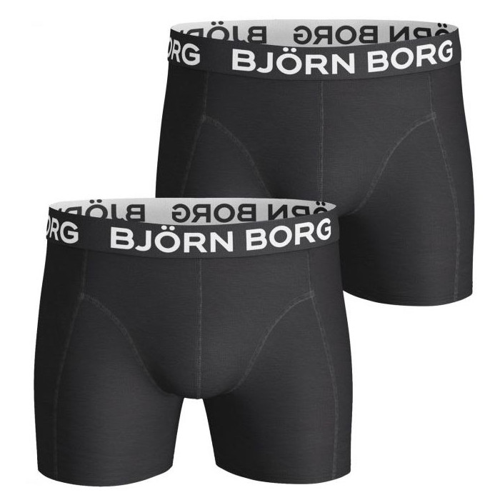 Björn Borg Solid Cotton Stretch 2x Boxershorts S