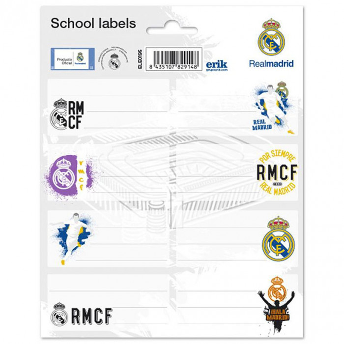 Real Madrid etichette per quaderni