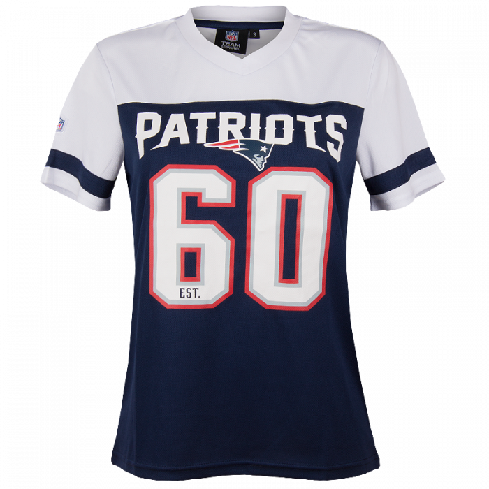 New England Patriots Mesh V-Neck T-shirt da donna