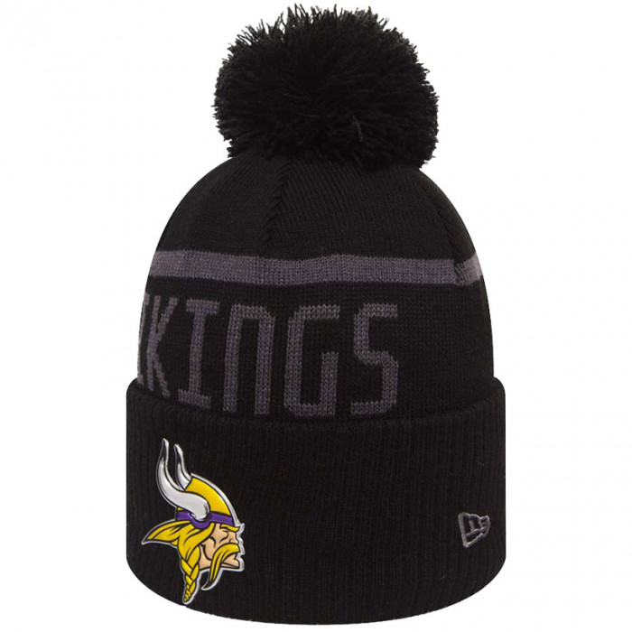 Minnesota Vikings New Era Black Collection Bobble Cuff cappello invernale (80536186)