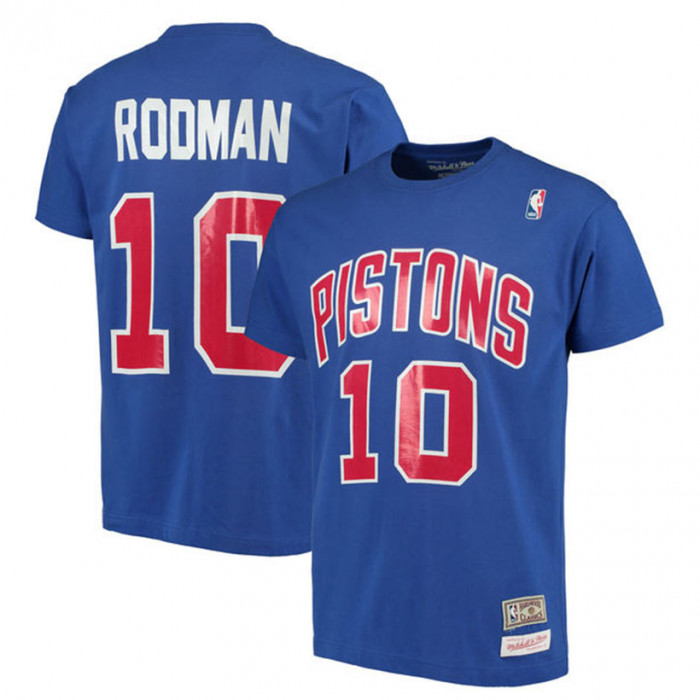 Dennis Rodman 10 Detroit Pistons Mitchell & Ness T-Shirt