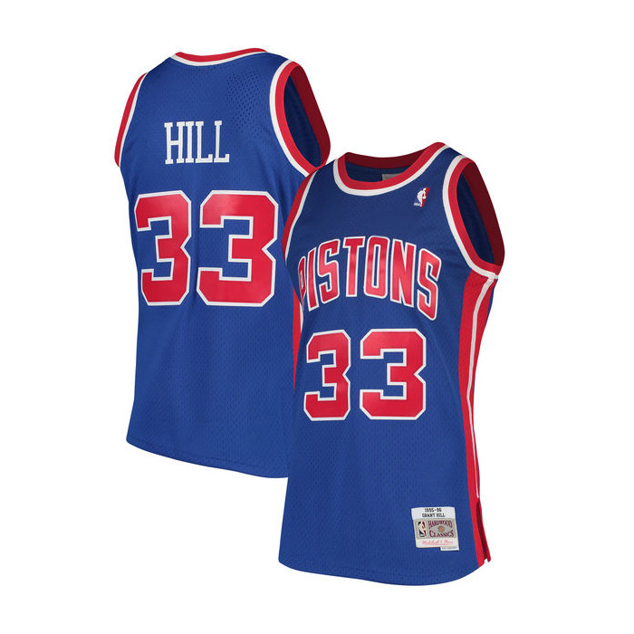 Grant Hill 33 Detroit Pistons 1995-96 Mitchell & Ness Swingman uniforme