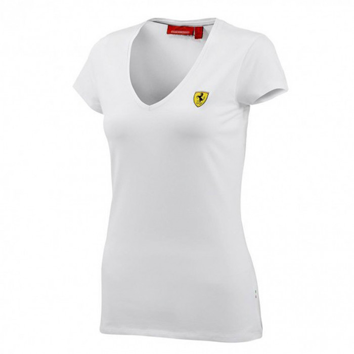 Ferrari Damen V-neck T-Shirt