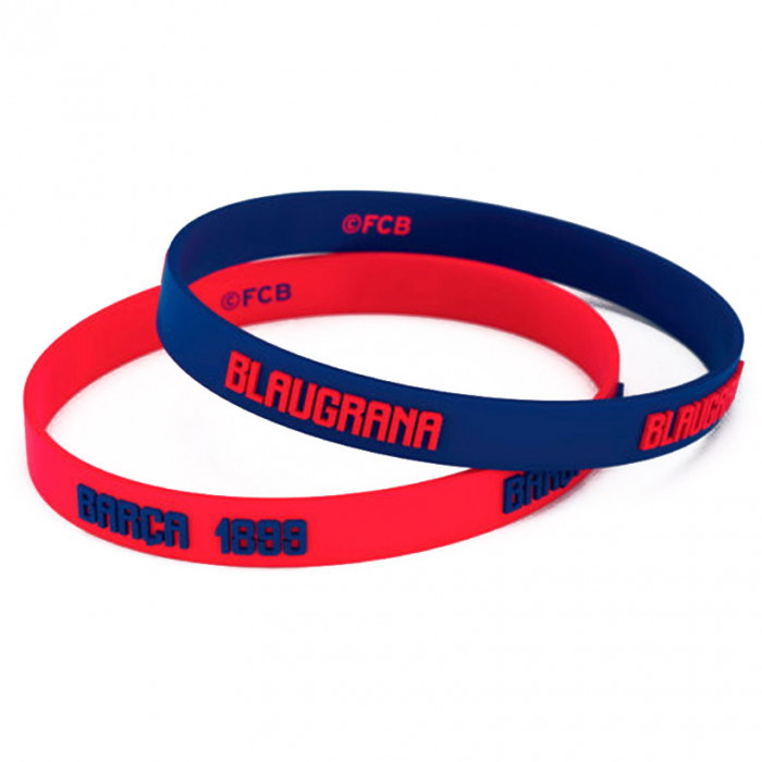 FC Barcelona 2x braccialetto in silicone per bambini Blaugrana