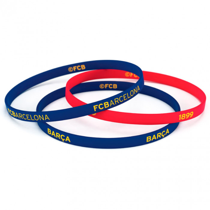 FC Barcelona 3x braccialetto in silicone per bambini