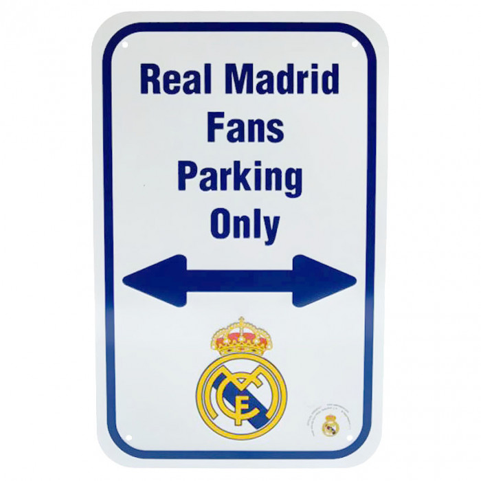 Real Madrid No Parking targhetta
