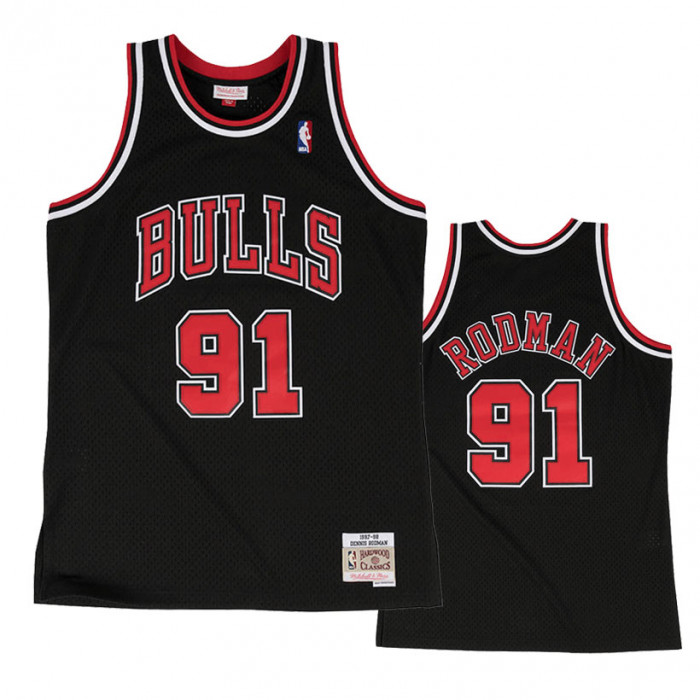 Dennis Rodman 91 Chicago Bulls 1997-98 Mitchell & Ness Swingman dres 