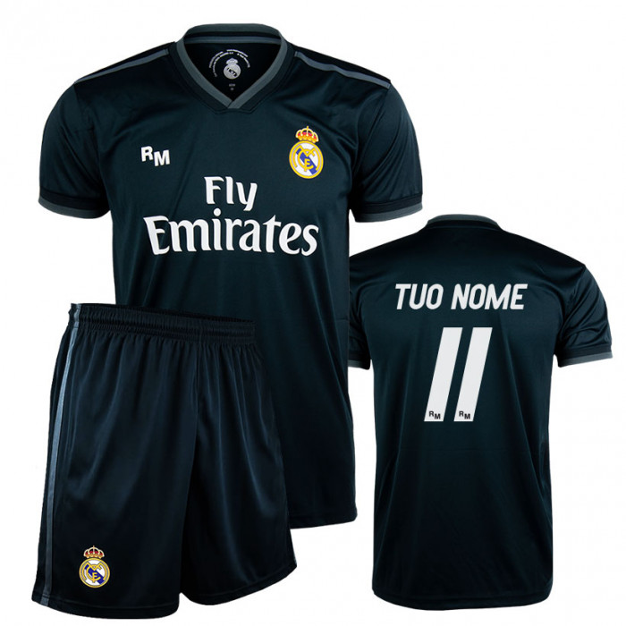 Real Madrid Away replica uniforme per bambini (stampa a scelta +15€)