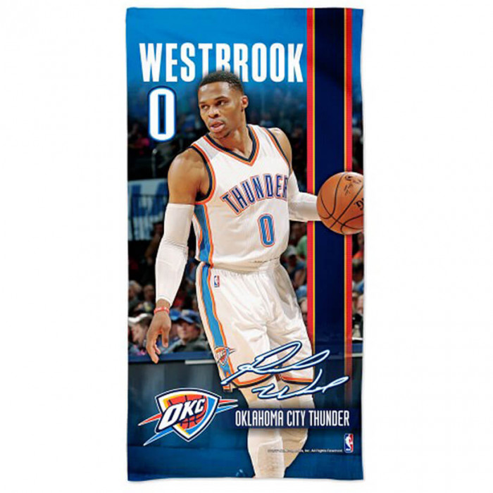 Oklahoma Cithy Thunder Badetuch 76x152 Russell Westbrook