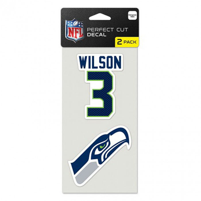 Seattle Seahawks 2x etichetta Russell Wilson