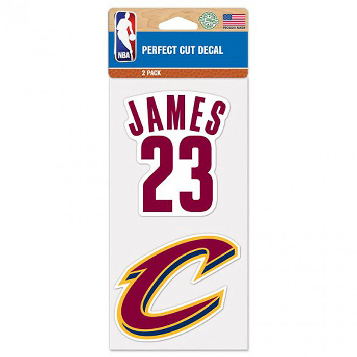 Cleveland Cavaliers 2x etichetta LeBron James 