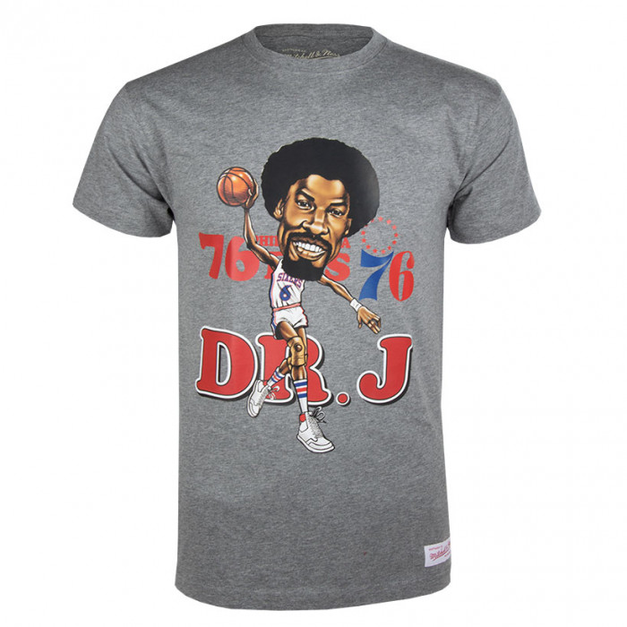 Julius Erving 6 Philadelphia 76ers Mitchell & Ness Caricature T-Shirt