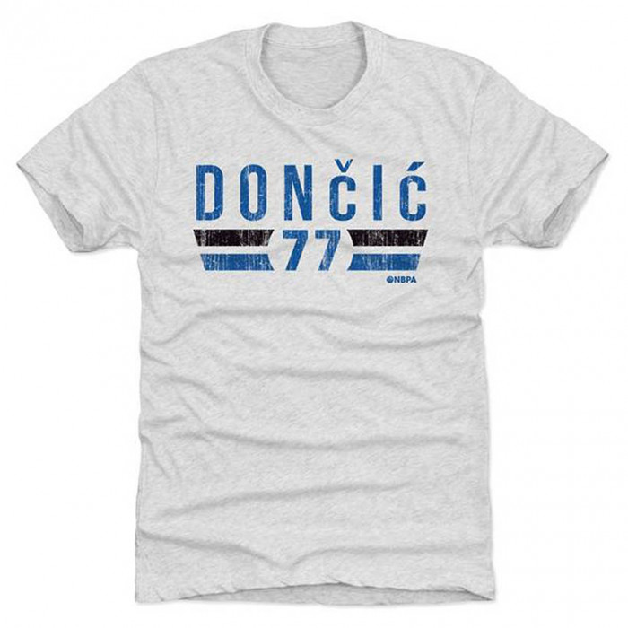 Luka Dončić 500 Level Dallas Font B Tri Ash T-Shirt 
