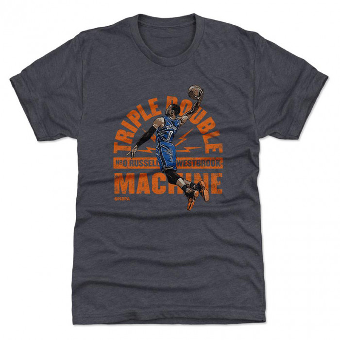 Russel Westbrook 500 Level Triple double O Tri Navy T-Shirt
