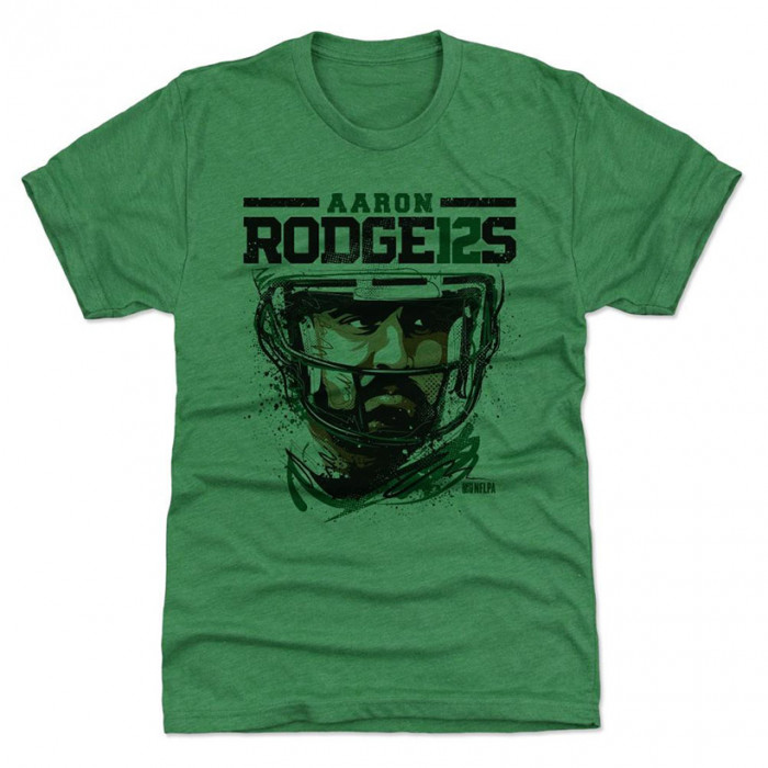 Aaron Rodgers 500 Level Rodge12S G Heather Kelly Green T-Shirt
