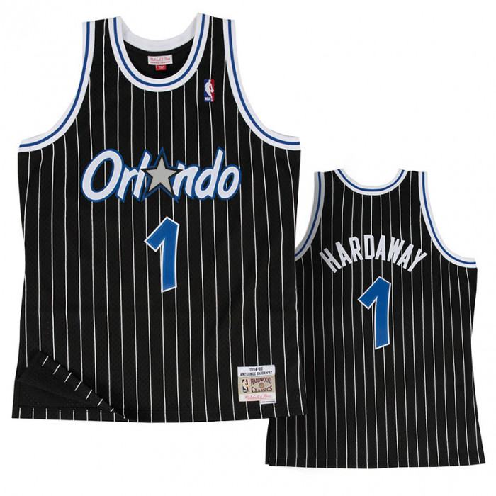 Retro Orlando Magic Anfernee Hardaway Basketball Shorts Stitched Blau 