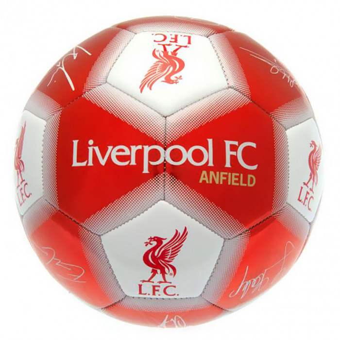 Liverpool žoga s podpisi