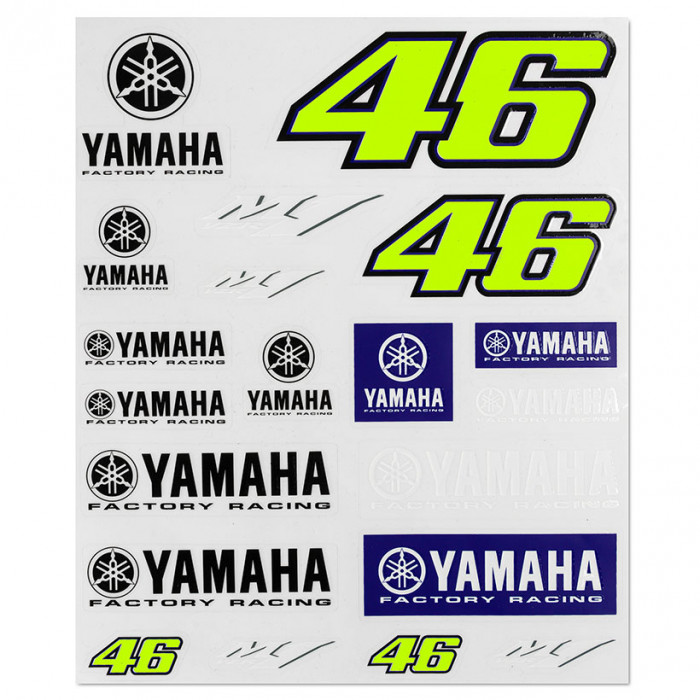 Valentino Rossi VR46 Yamaha etichette adesive