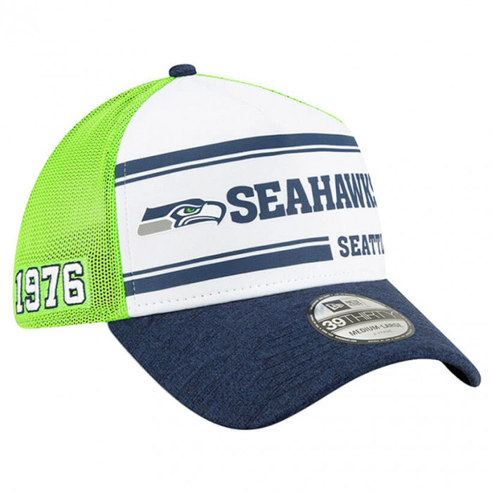 Seattle Seahawks New Era 39THIRTY 2019 NFL Official Sideline Home 1970s Mütze