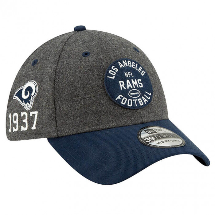 Los Angeles Rams New Era 39THIRTY 2019 NFL Official Sideline Home 1937s kačket