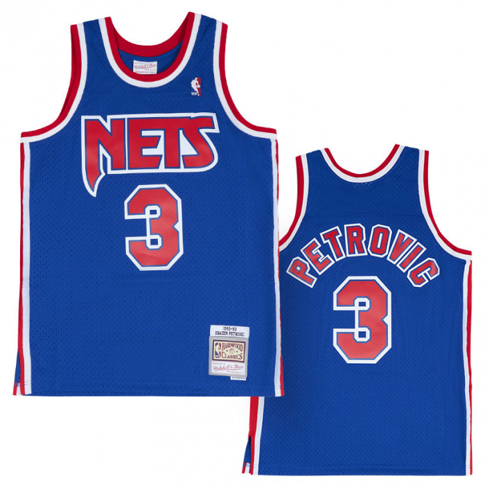 Dražen Petrović 3 New Jersey Nets 1992-93 Mitchell & Ness Road Swingman maglia
