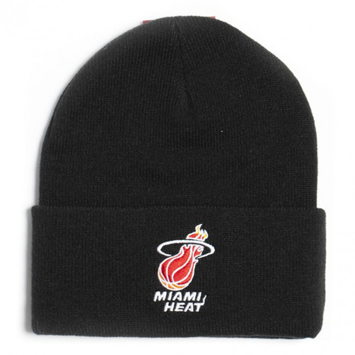 Miami Heats Mitchell & Ness Team Logo Cuff Wintermütze
