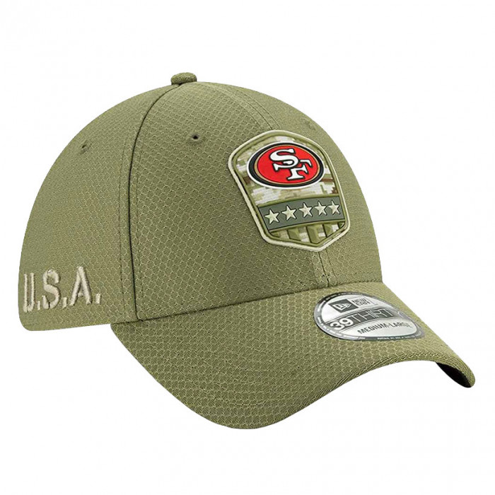 San Francisco 49ers New Era 39THIRTY 2019 On-Field Salute to Service cappellino 