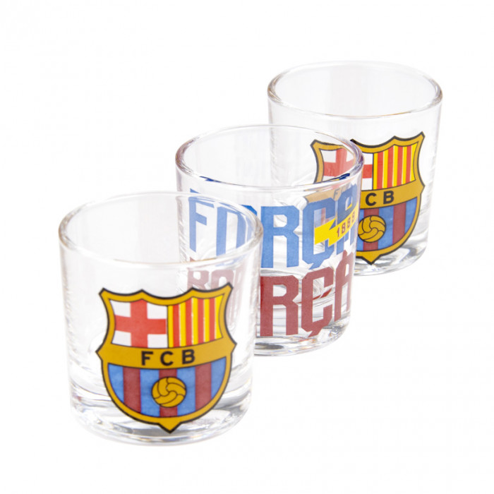 FC Barcelona 3x bicchiere da liquore