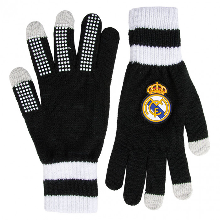 Kitbag Unisex Real Madrid Touchscreen Gloves Adult Black/White
