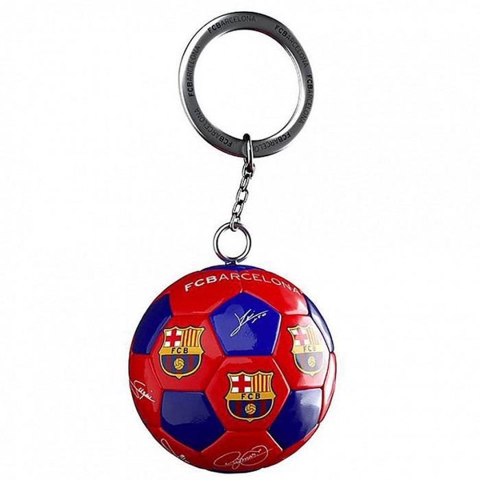 Barcelona Schlüsselanhänger kleiner Ball mit Unterschriften