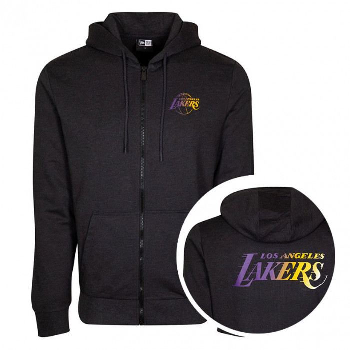 Los Angeles Lakers New Era Gradient Wordmark felpa con cappuccio