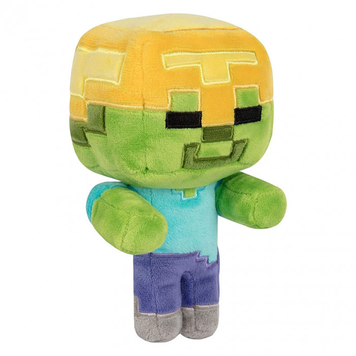 Minecraft Jinx Happy Explorer Gold Helmet Zombie giocattolo peluche