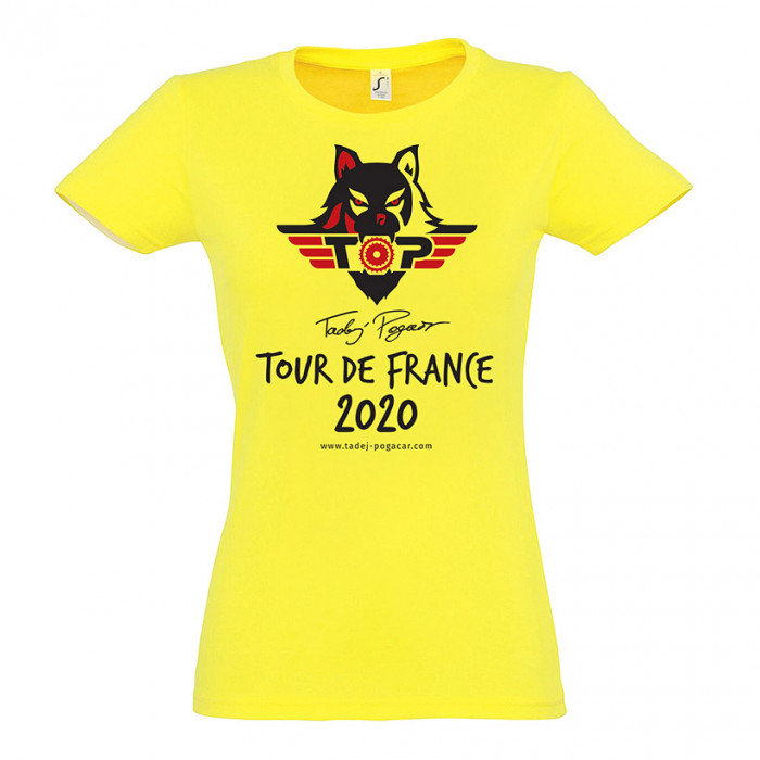 Tadej Pogačar t-shirt da donna del vincitore della gara in Francia 2020