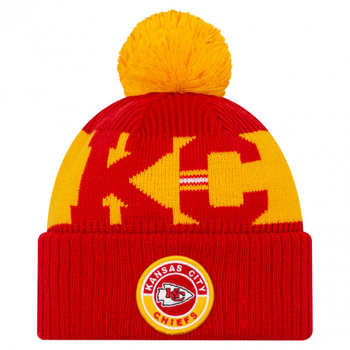 Kansas City Chiefs New Era NFL 2020 Official Sideline Cold Weather Sport Knit cappello invernale