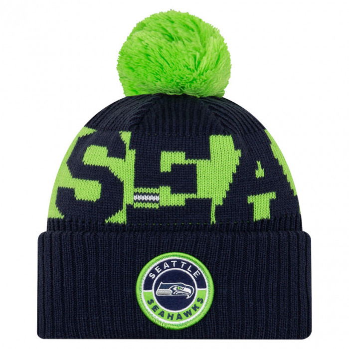 Seattle Seahawks New Era NFL 2020 Official Sideline Cold Weather Sport Knit cappello invernale
