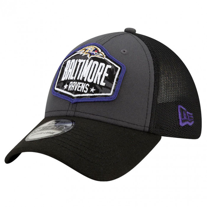 Baltimore Ravens New Era 39THIRTY Trucker 2021 NFL Official Draft cappellino
