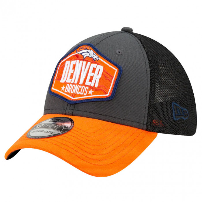 Denver Broncos New Era 39THIRTY Trucker 2021 NFL Official Draft cappellino
