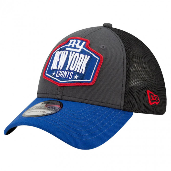 New York Giants New Era 39THIRTY Trucker 2021 NFL Official Draft cappellino